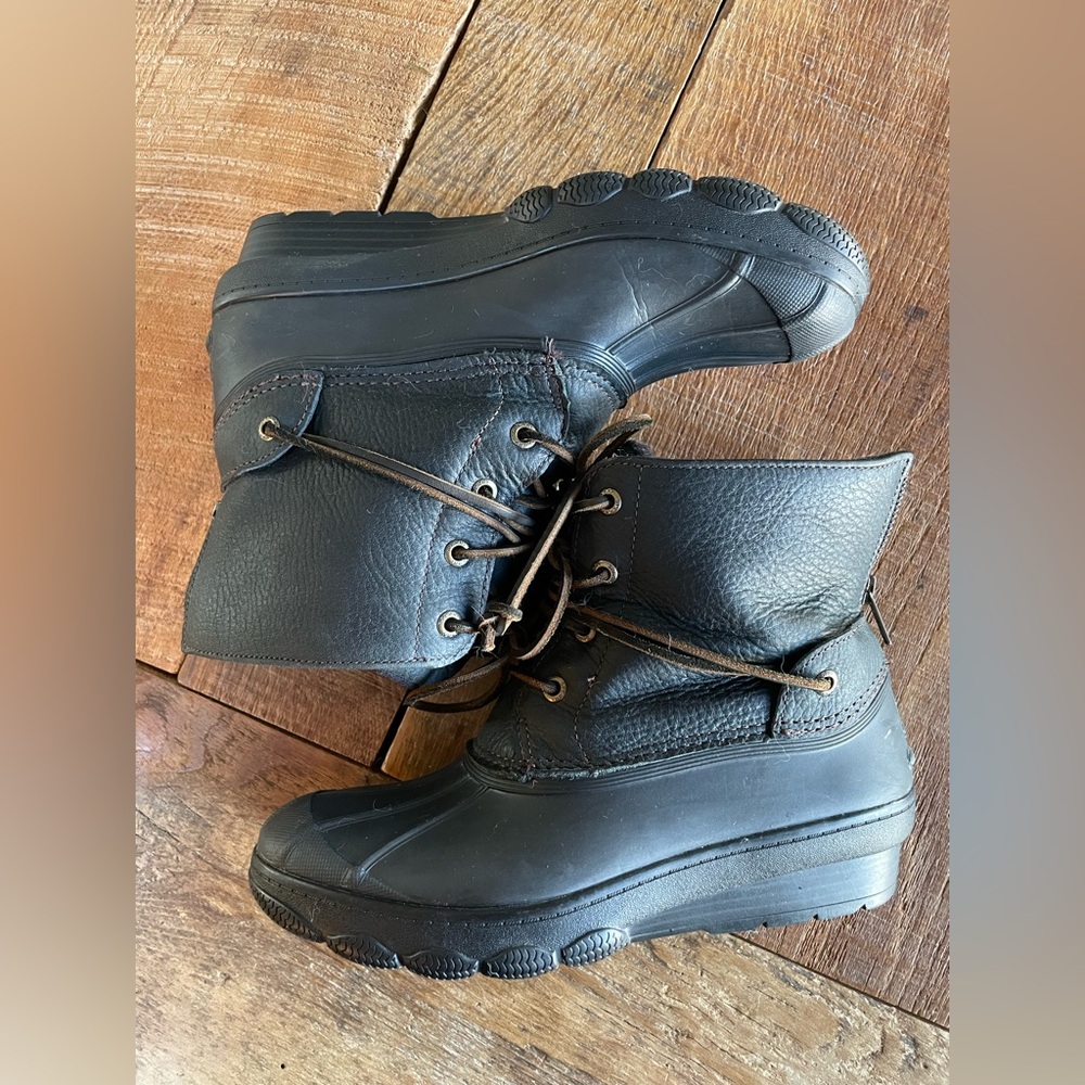 Sperry Saltwater Wedge Leather Thinsulate Duck Boots 7.5